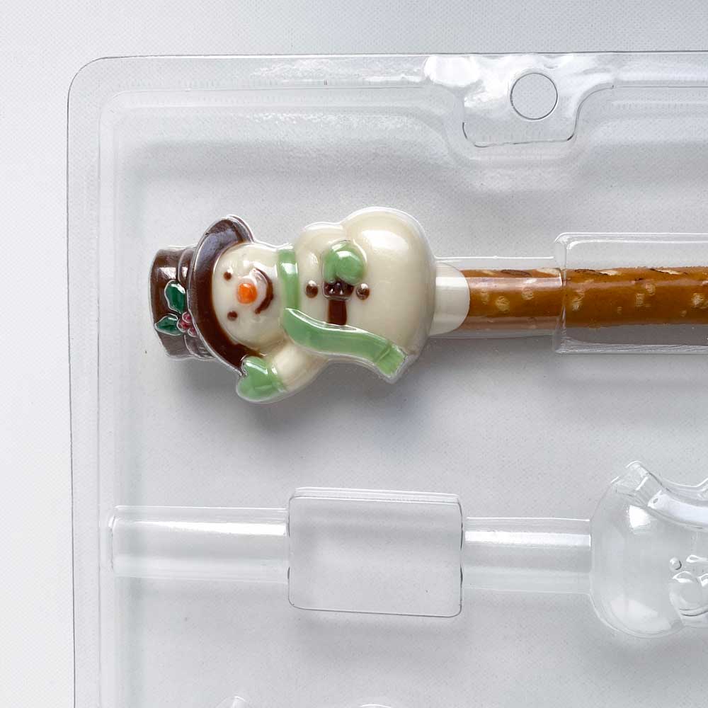 Snowman Pretzel Rod Candy Mold - Image 5