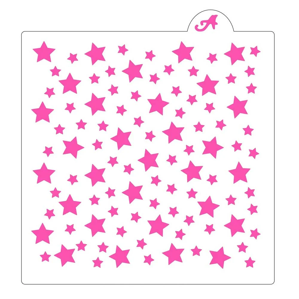 Space Stars Pattern Cookie Stencil