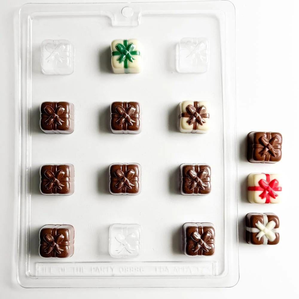 Squares With Bows Candy Mold