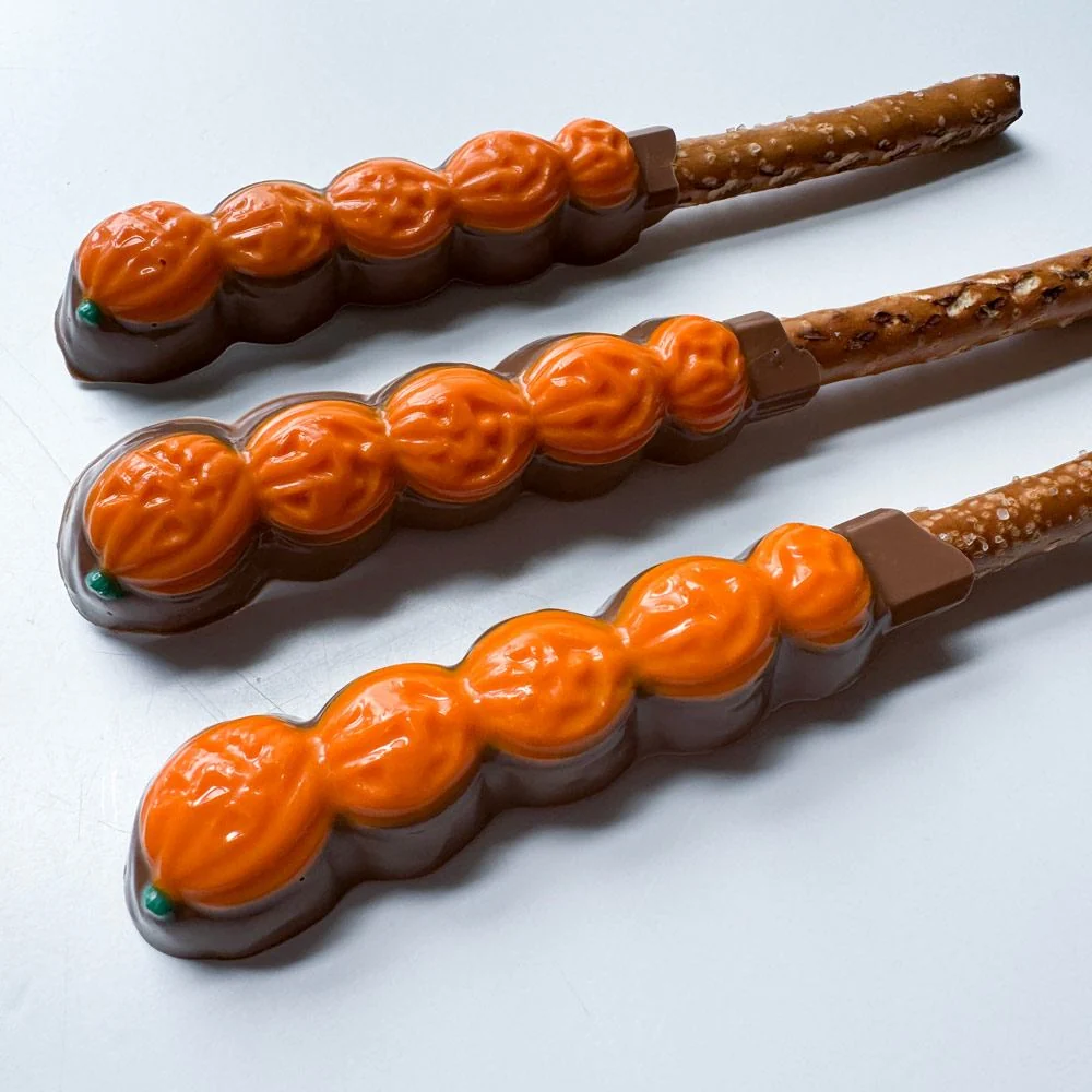Stacked Pumpkins Pretzel Rod Candy Mold - Image 2