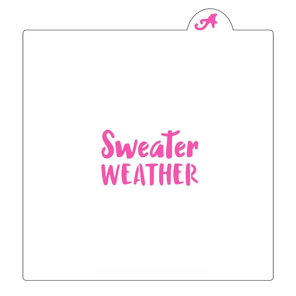 Sweater Weather Cookie Stencil