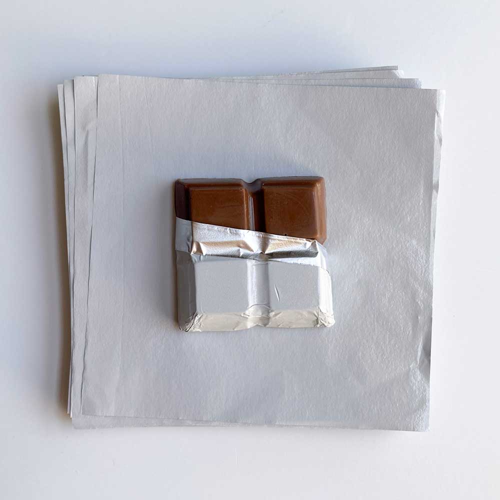 4x4 inch White Foil Candy Wrappers