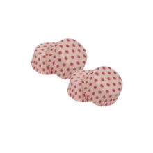 White with Hot Pink Spots Mini Muffin Cups