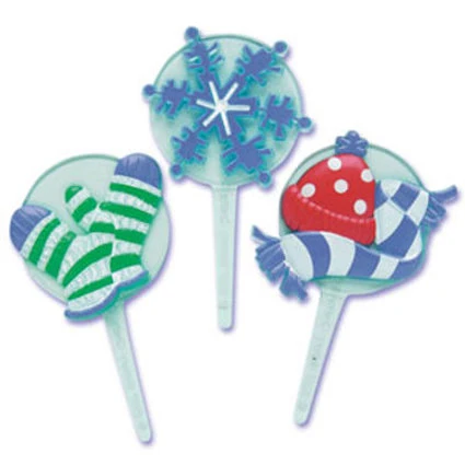 Winter Assortment Cupcake Picks