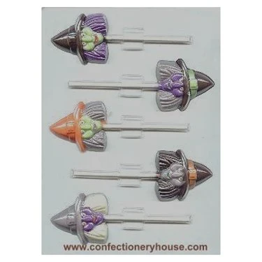 Witch Head Lollipop Chocolate Mold